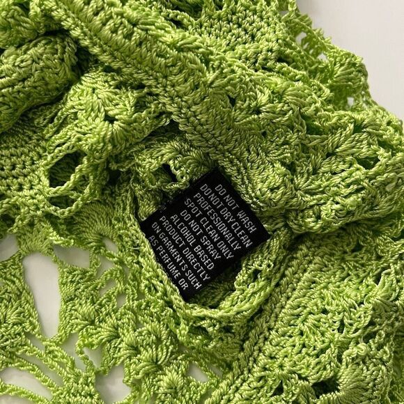 SER.O.YA Allison Crochet Cardigan in Lime - Picture 12 of 14